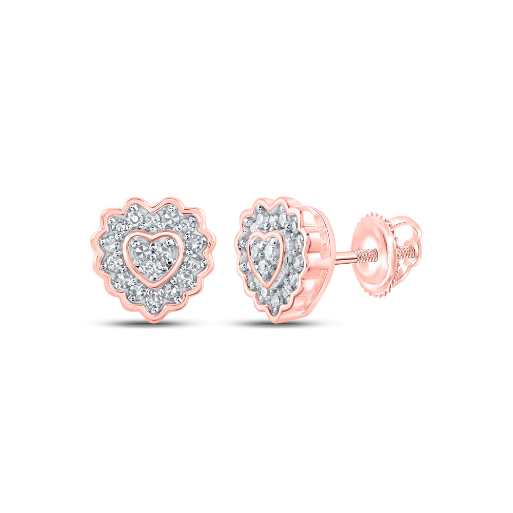 1/6CTW-DIA CN GIFT HEART EARRING