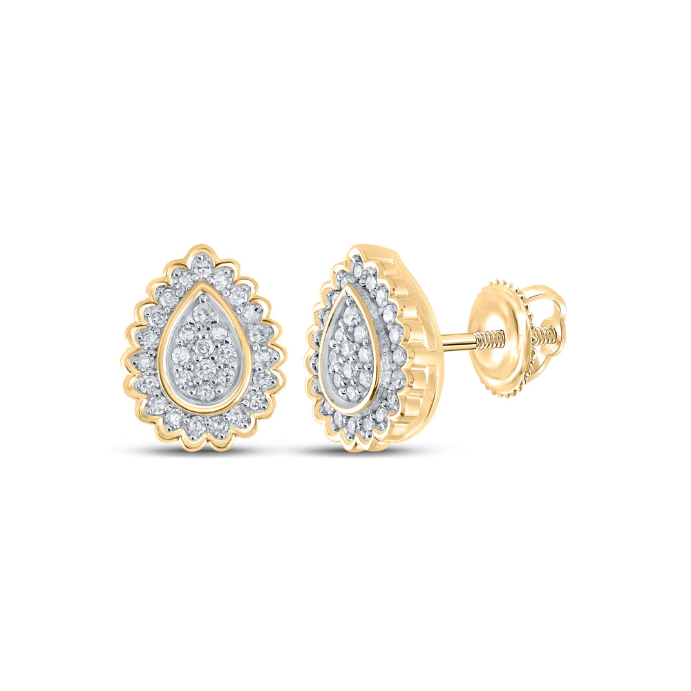1/4CTW-DIA CN GIFT PEAR EARRING
