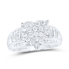 1CTW-DIA NK FASHION HEART RING