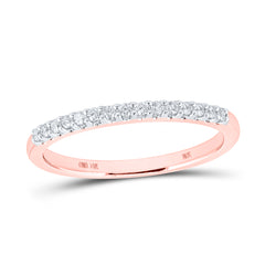 14K Rose Gold 1/6 CTW-Natural Diamond Ladies Band 1.57 Gram