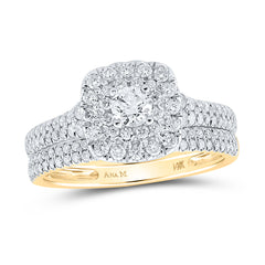 1CTW-DIA ANA M 1/5CT-CRD BLISS BRIDAL SET 2 HALO