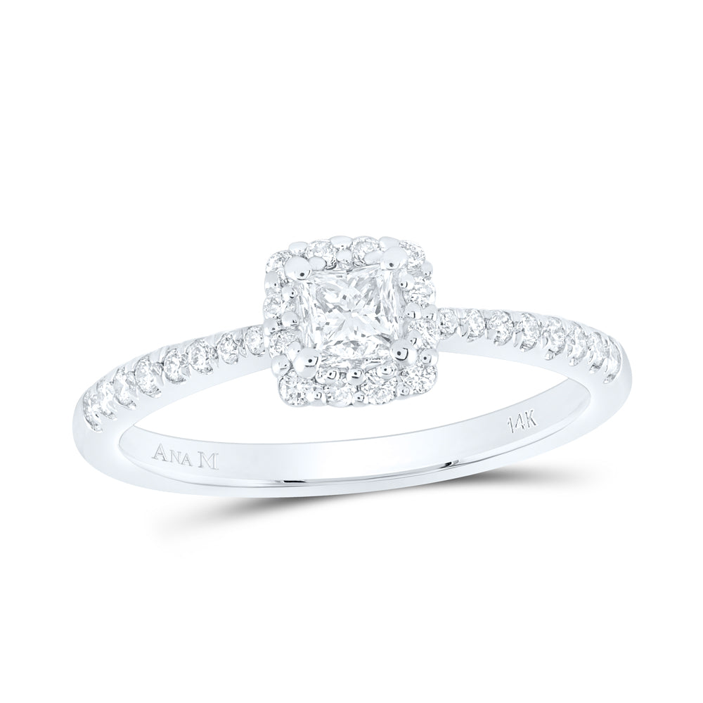 1/2CTW-DIA ANA M 1/3CT-CPR ENGAGEMENT SINGLE HALO