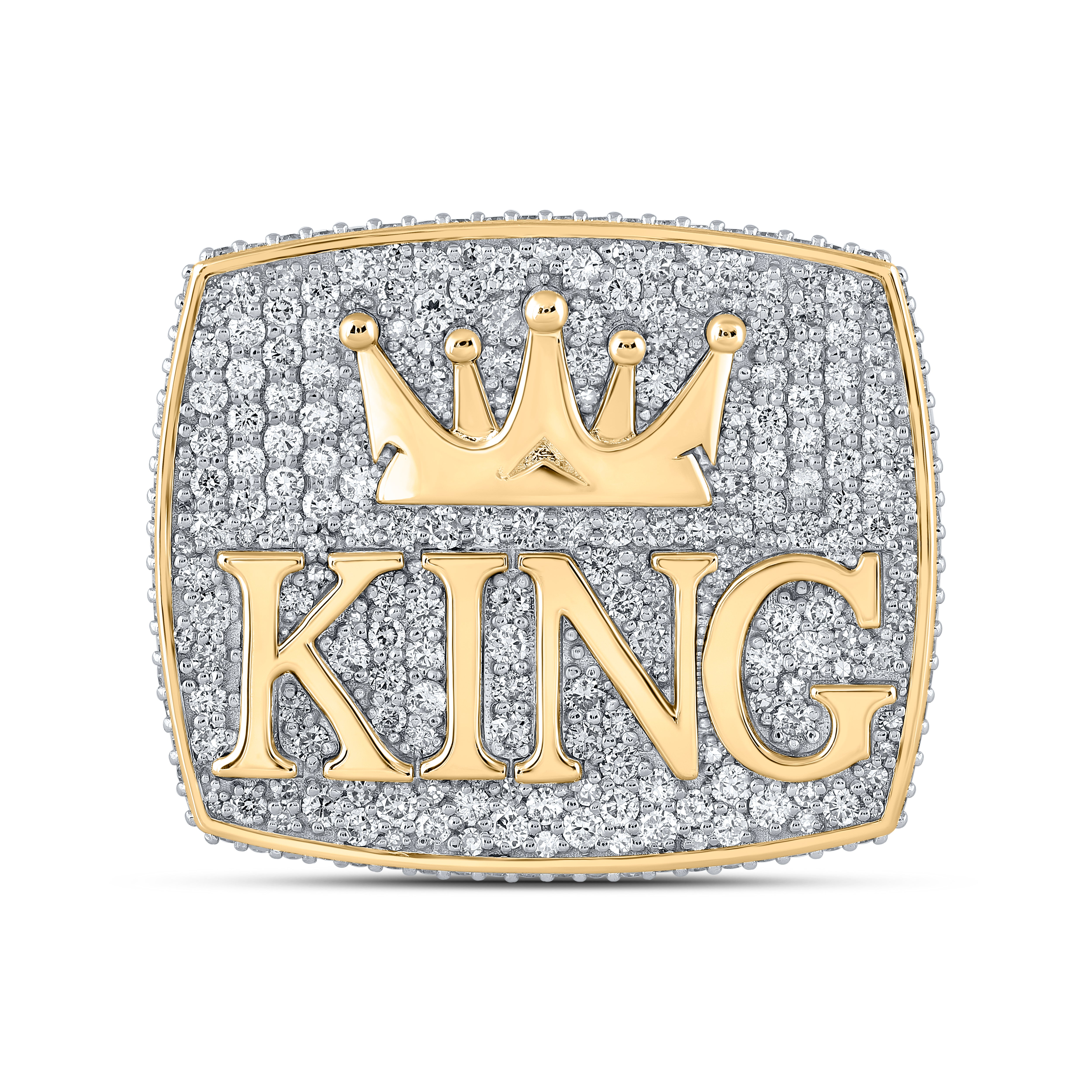 10 1/2 CTW-DIA NK CROWNN KING MENS RING
