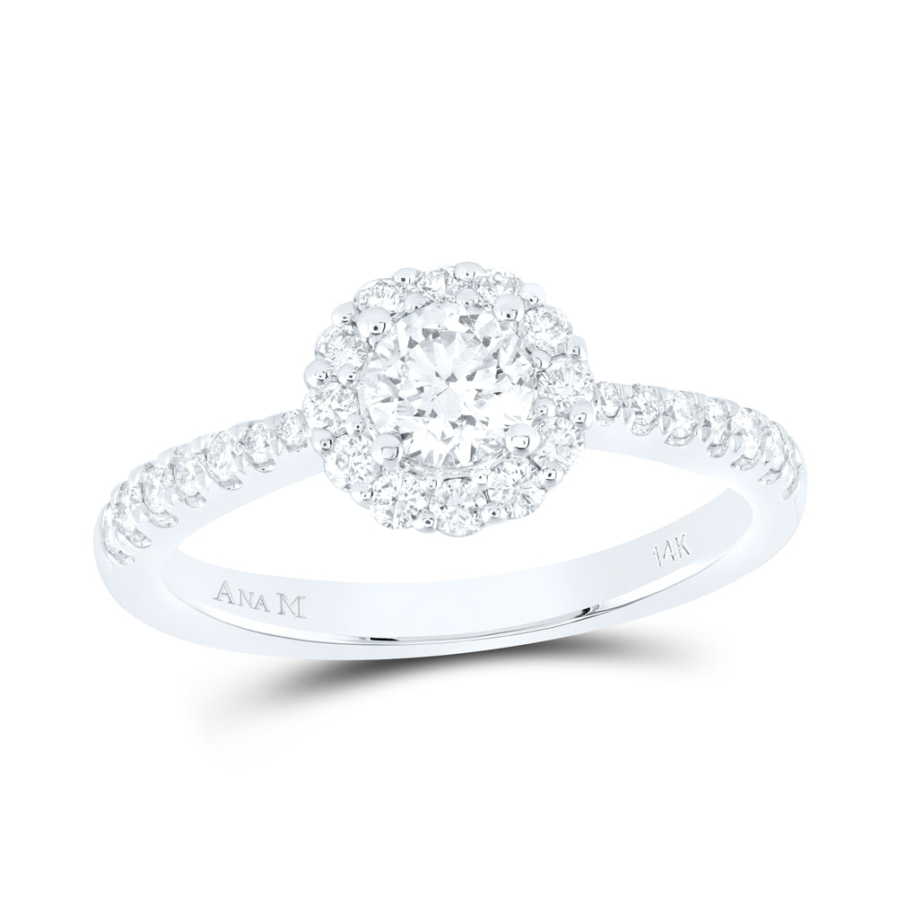 7/8CTW-DIA ANA M 1/2CT-CRD ENGAGEMENT SINGLE HALO