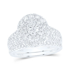 2CTW-DIA ANA M 1/2CT-COVAL BRIDAL SET 2 HALO