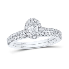 7/8CTW-DIA ANA M 1/3CT-COVAL BRIDAL SETS SINGLE HALO