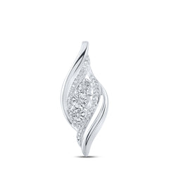 Sterling Silver 1/12 CTW-Natural Diamond Gift Pendant 1.56 Gram