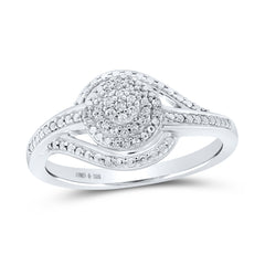 Sterling Silver 1/10 CTW-Natural Diamond Gift Ring 2.49 Gram