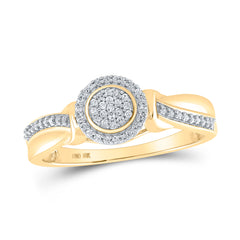 10K Yellow Gold 1/10 CTW-Natural Diamond P1P2 Gift Ring 2.01 Gram