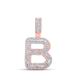 5/8CTW-DIA P1P2 MENS INITIAL "B" PENDANT