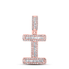 3/8CTW-DIA P1P2 MENS INITIAL "I" PENDANT