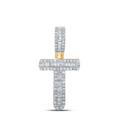 1/3CTW-DIA P1P2 MENS INITIAL "T" PENDANT