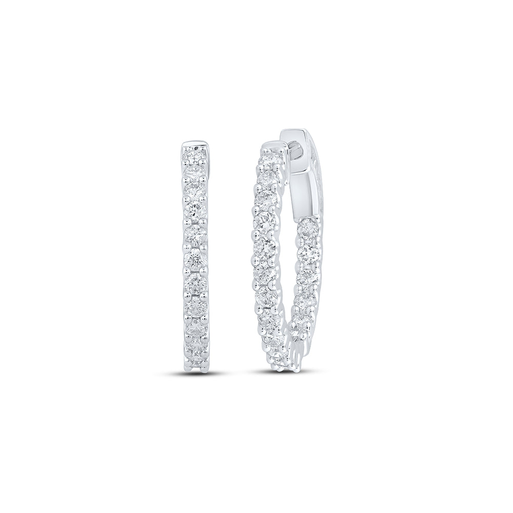 4 CTW-DIA NK HOOPS EARRING