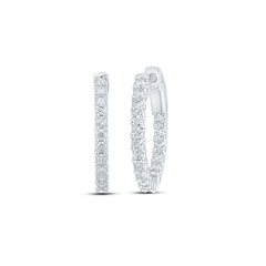 4 CTW-DIA NK HOOPS EARRING