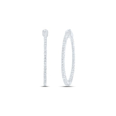 2 CTW-DIA NK HOOPS EARRING
