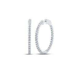 2 7/8 CTW-DIA CN FASHION HOOPS EARRING