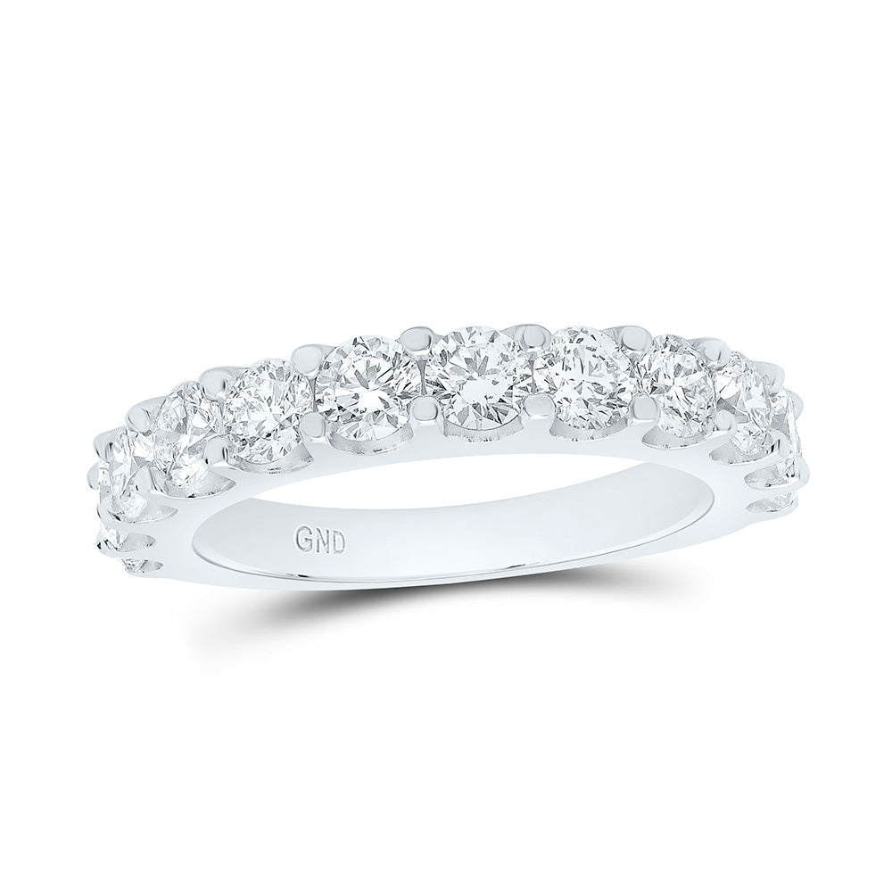 14K White Gold 2 CTW-Natural Diamond Fashion Ladies Band 4.47 Gram