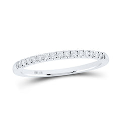 14K White Gold 1/6 CTW-Natural Diamond Fashion Ladies Band 1.54 Gram