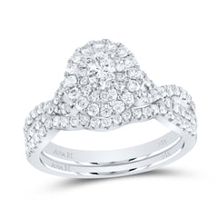 1 CTW-DIA ANA M 1/5CT-COVAL BRIDAL SET DOUBLE HALO