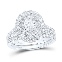 2 CTW-DIA ANA M 1/2CT-COVAL BRIDAL SET DOUBLE HALO