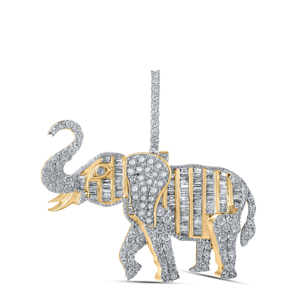 2 1/3CTW-DIA NK ELEPHANT MENS CHARM