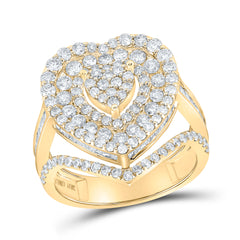 2 1/3CTW-DIA CN HEART RING