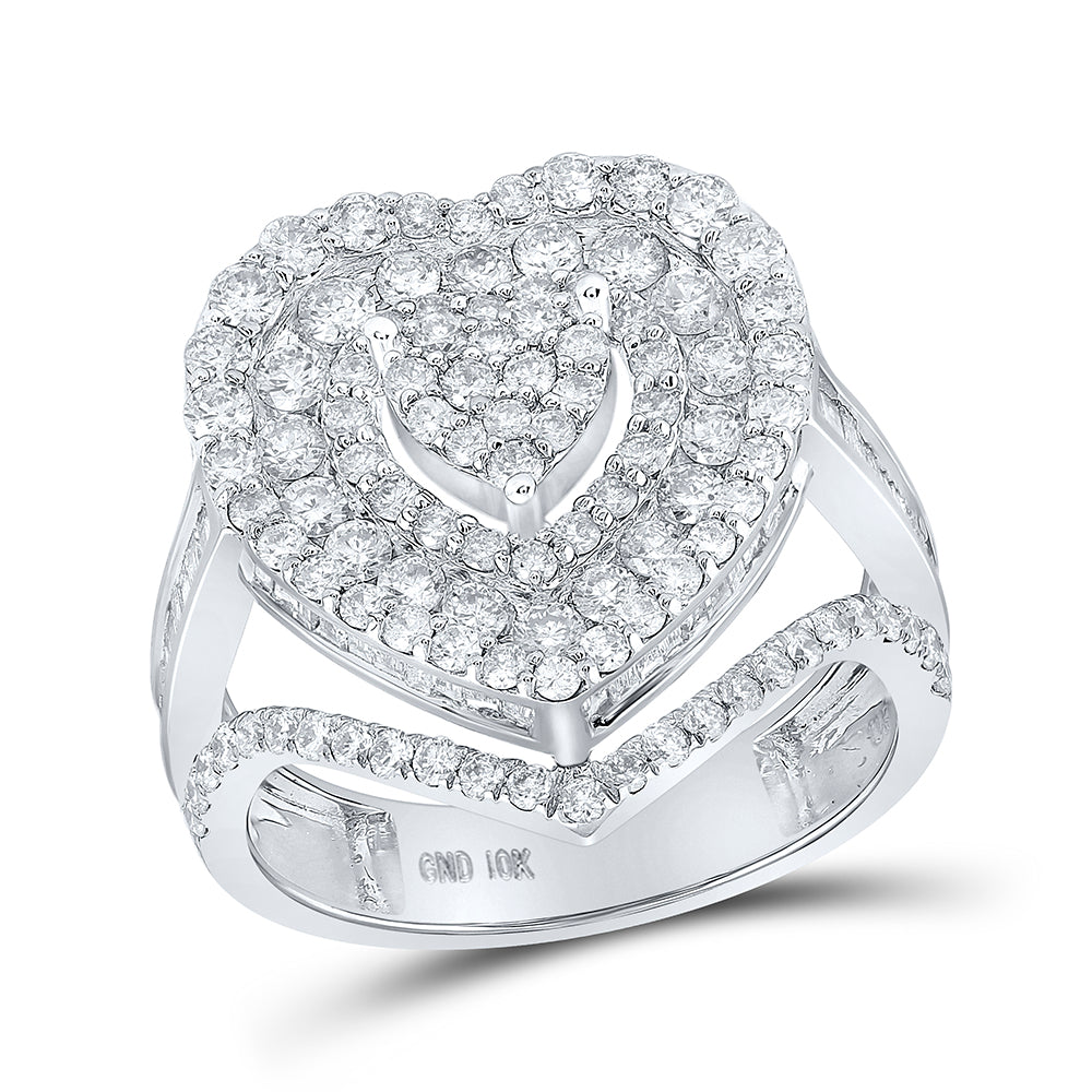 2 1/3CTW-DIA CN HEART RING