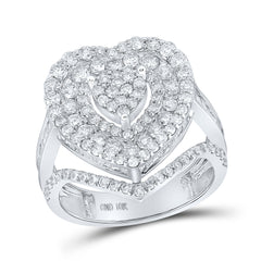 2 1/3CTW-DIA CN HEART RING