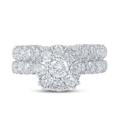 5 7/8CTW-DIA NK 3/8CT-CRD BRIDAL SET SINGLE  HALO