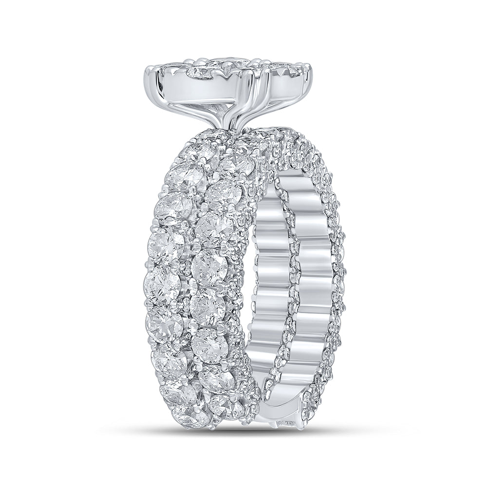 5 7/8CTW-DIA NK 3/8CT-CRD BRIDAL SET SINGLE  HALO