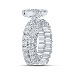 5 7/8CTW-DIA NK 3/8CT-CRD BRIDAL SET SINGLE  HALO