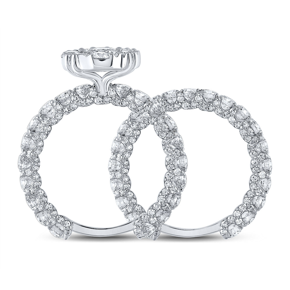 5 7/8CTW-DIA NK 3/8CT-CRD BRIDAL SET SINGLE  HALO