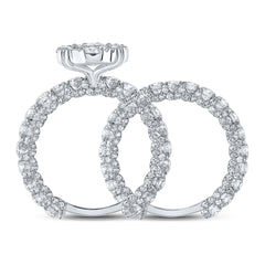 5 7/8CTW-DIA NK 3/8CT-CRD BRIDAL SET SINGLE  HALO