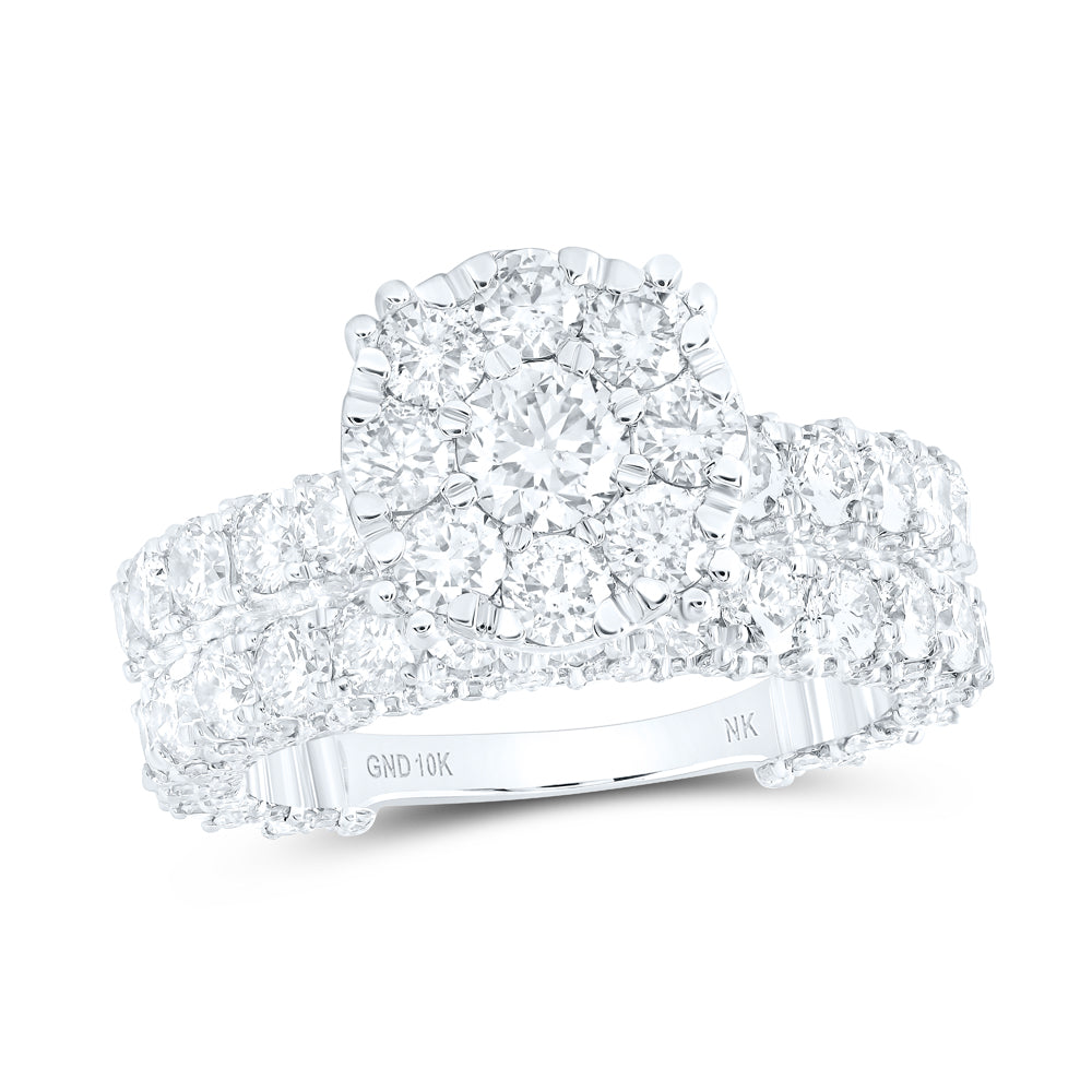 5 7/8CTW-DIA NK 3/8CT-CRD BRIDAL SET SINGLE  HALO