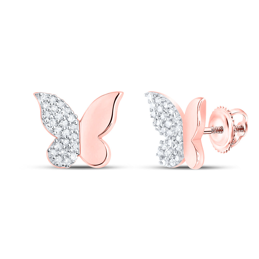1/8CTW-DIA P2 GIFT BUTTERFLY EARRING