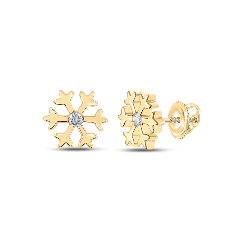 1/20CTW-DIA P1 GIFT SNOWFLAKE EARRING