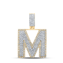 5/8CTW-DIA P1P2 MENS INITIAL "M" PENDANT