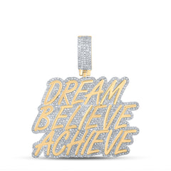 1 3/4CTW-DIA P1P2 DREAM BELIEVE ACHIEVE CHARM