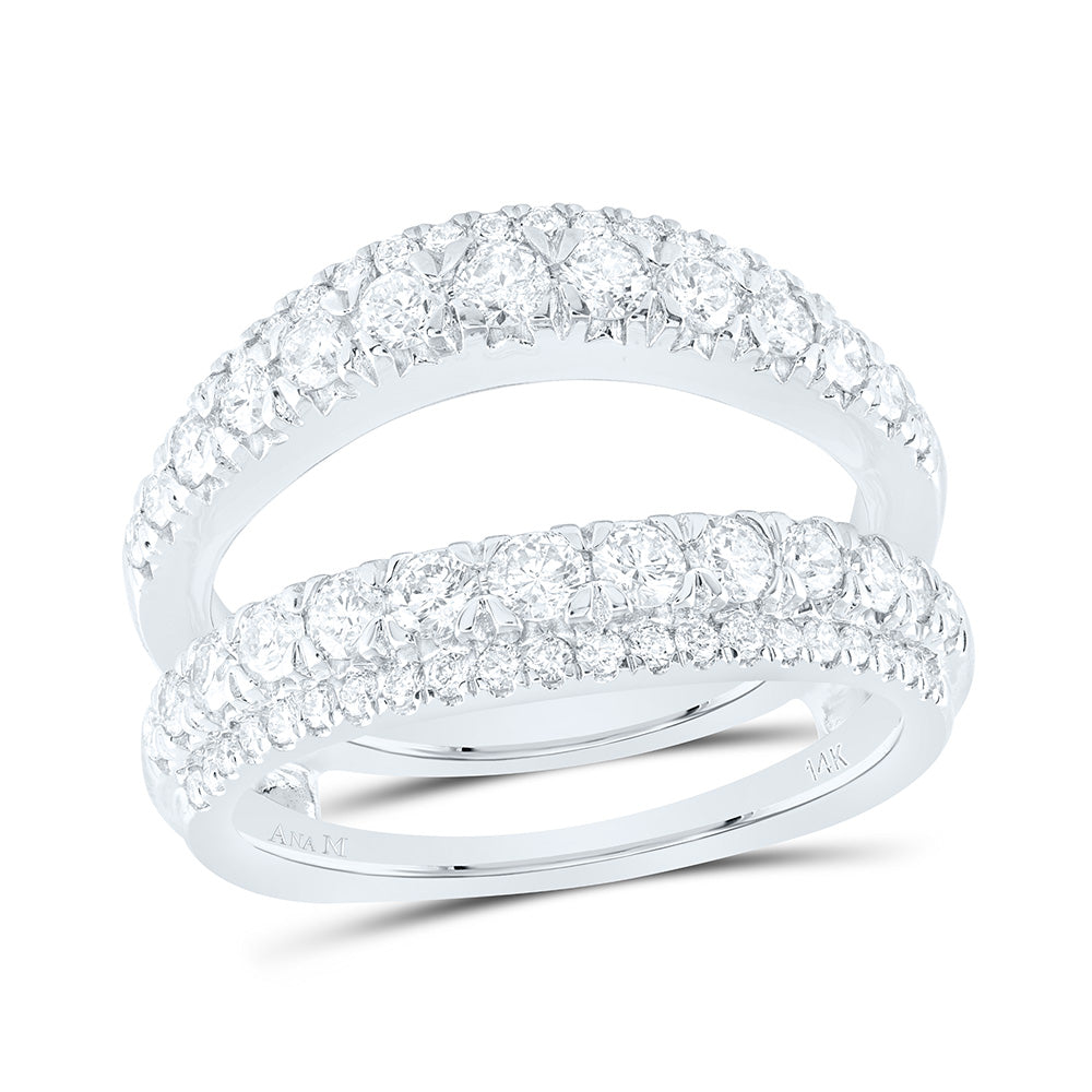 14K White Gold 1 1/4 CTW-Natural Diamond Enhancer Ring 5.75 Gram