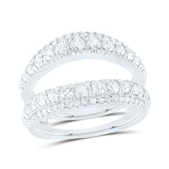 14K White Gold 1 1/4 CTW-Natural Diamond Enhancer Ring 5.75 Gram