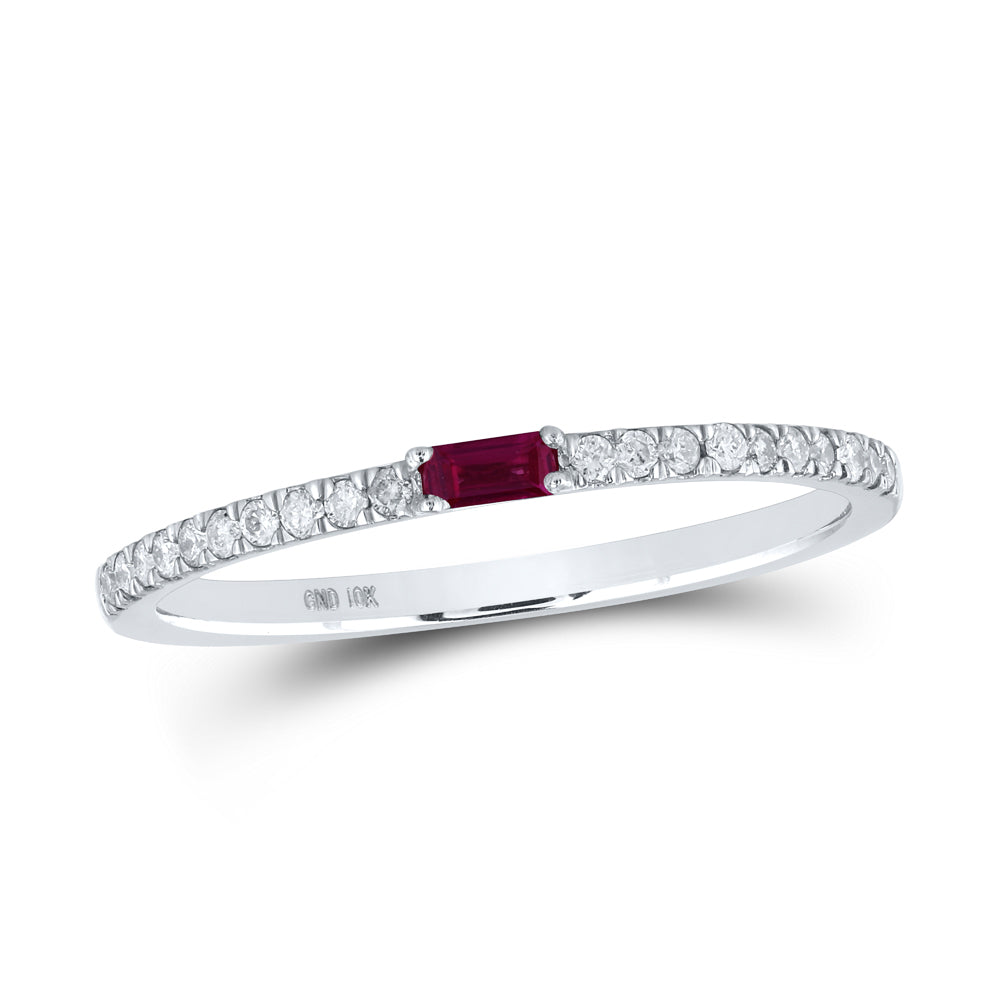 1/8CTW-DIA CN 1/12CTW-RUBY NATURAL GEM BAND