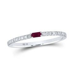1/8CTW-DIA CN 1/12CTW-RUBY NATURAL GEM BAND