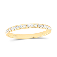 14K Yellow Gold 1/6 CTW-Natural Diamond Am Machine Set Band 1.04 Gram