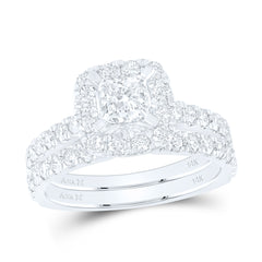 1 7/8CTW-DIA ANA M 3/4CT-CPR BRIDAL SET SINGLE HALO