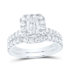1 7/8CTW-DIA ANA M 3/4CT-CEME BRIDAL SET SINGLE HALO
