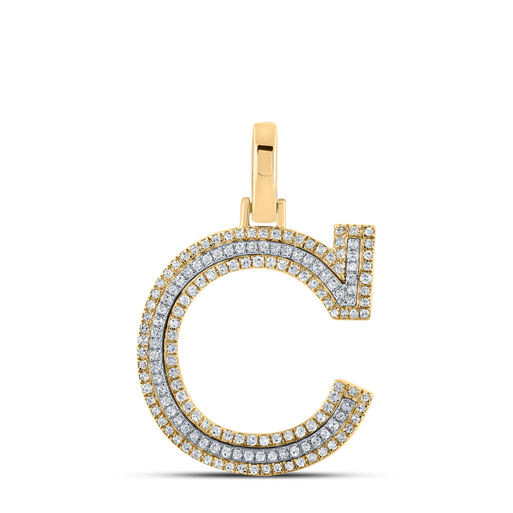 3/8CTW-DIA P1P2 INITIAL "C" PENDANT