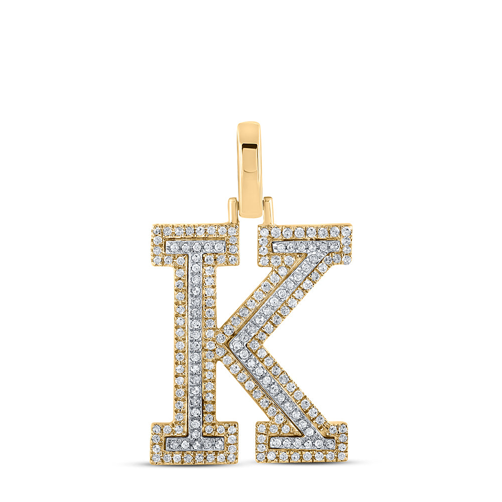 1/2CTW-DIA P1P2 INITIAL "K" PENDANT