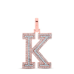 1/2CTW-DIA P1P2 INITIAL "K" PENDANT
