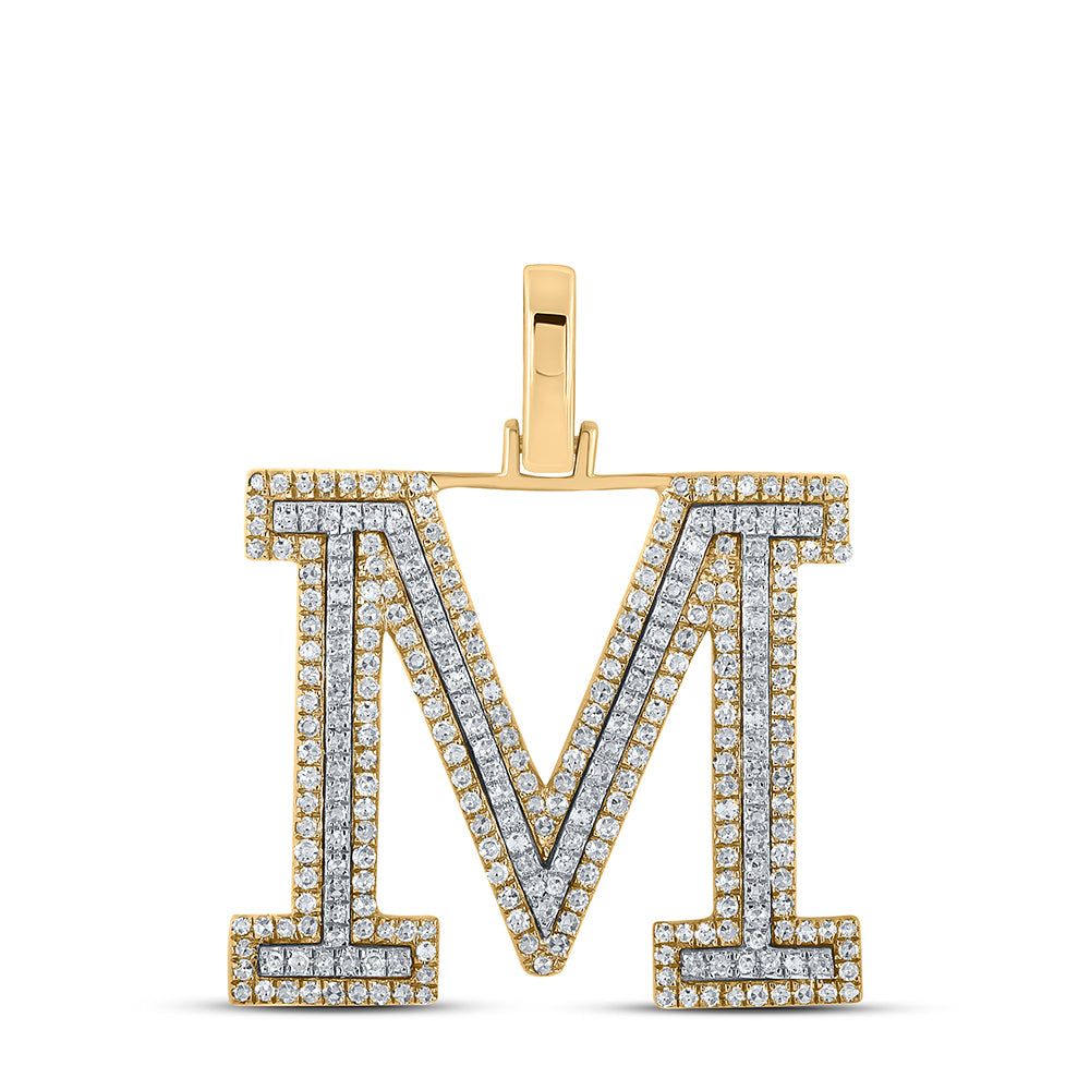 3/4CTW-DIA P1P2 INITIAL "M" PENDANT