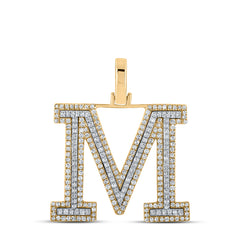 3/4CTW-DIA P1P2 INITIAL "M" PENDANT